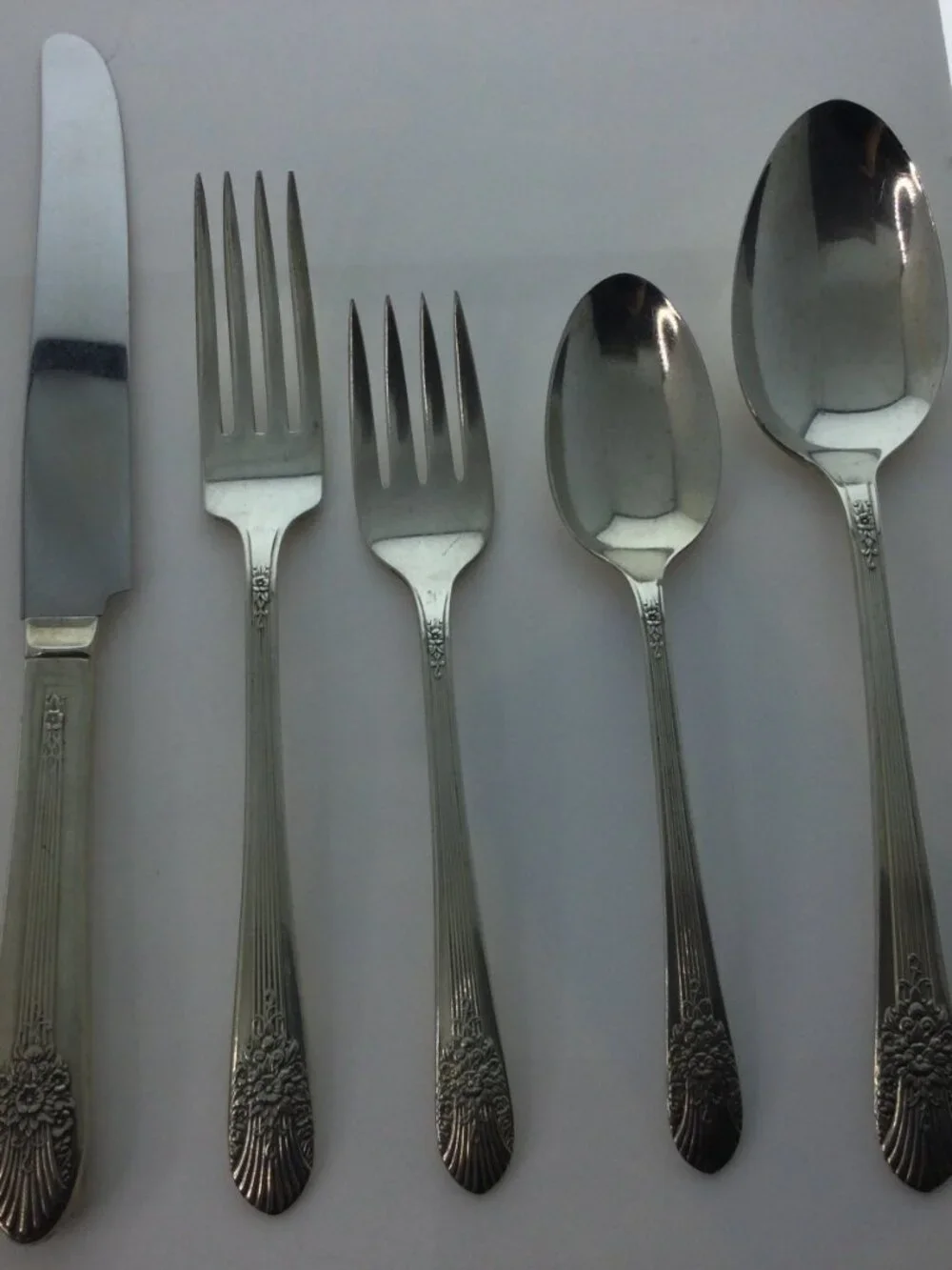VTG Orleans Century Sterling Silver Flatware 5-piece Place Setting